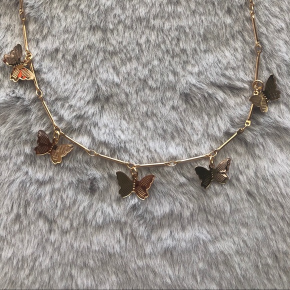 Brandy Melville Other - Gold butterfly necklace